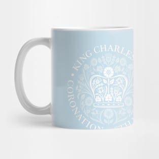 King Charles III Official Coronation Emblem white on red Mug